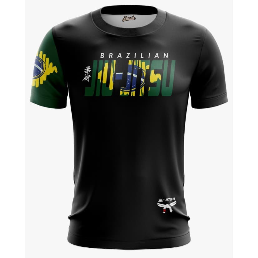Camisa Camiseta Jiu Jitsu preta Brazilian proteção UV full print varias cores adulto e infantil