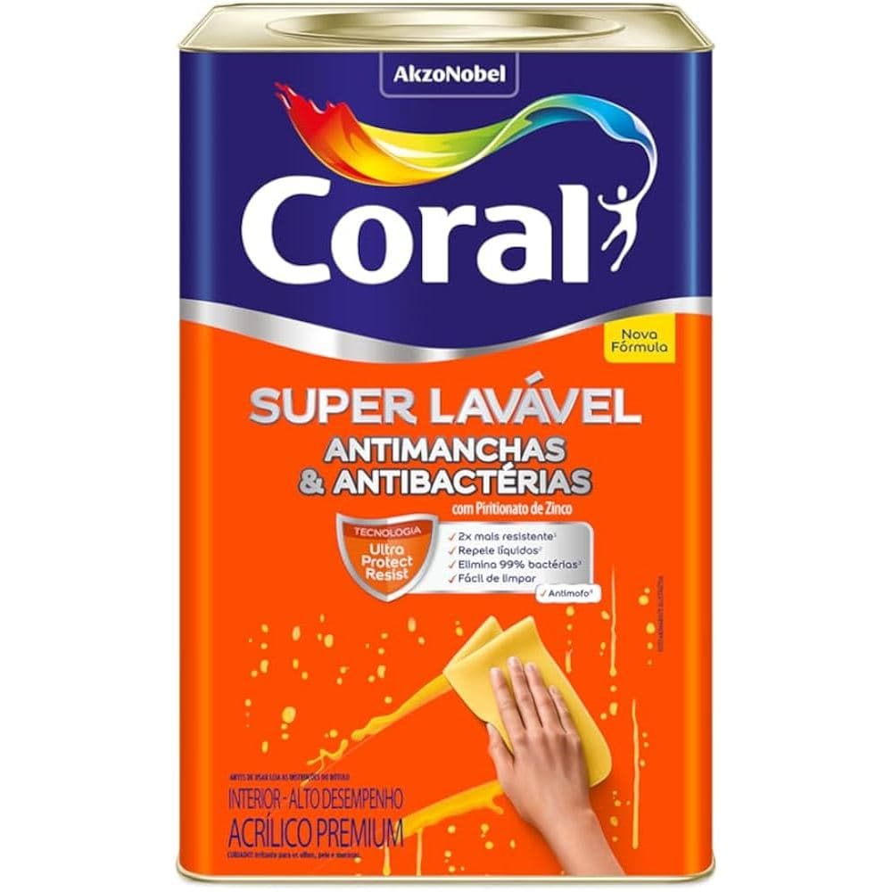 Tinta coral super lavavel Branco Gelo lata (novo)