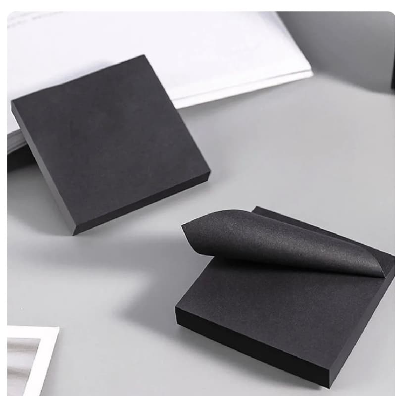 Bloco Adesivo Post It Preto 100 Folhas 75x75 Interponte