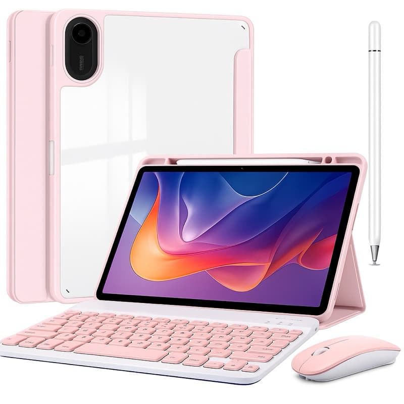 capa com teclado + Mouse Bluetooth + Caneta touch Para o tablet Xiaomi pad 2
