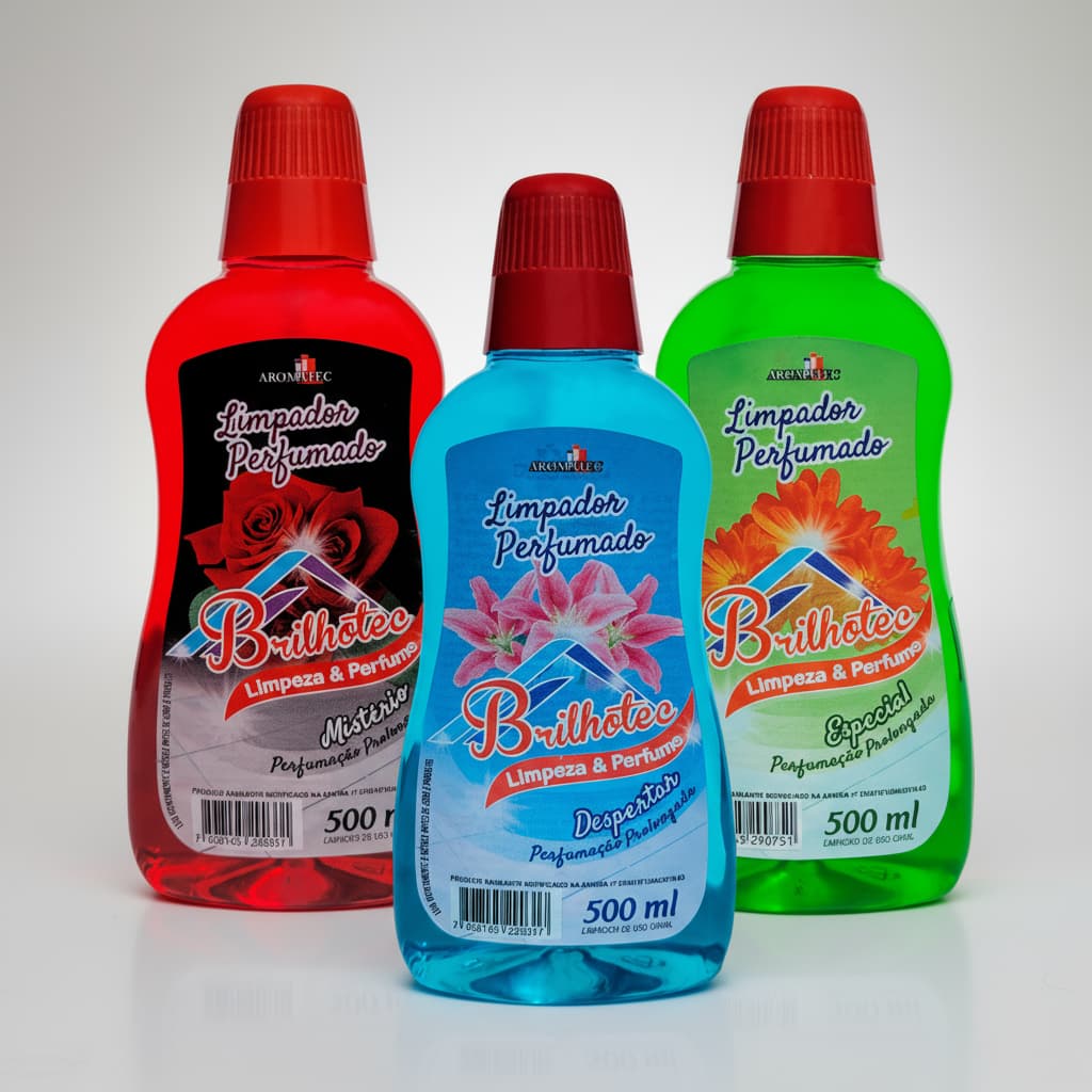 Kit 3 Limpador Perfumado Multiuso Piso Azulejos Banheiros Desinfetante 500ml