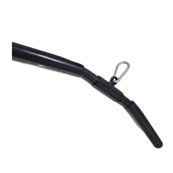 Puxador curvo curto 56 cm com giro + mosquetão triceps academia musculação