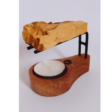 Incensário Suporte Palo Santo Queimador + 02 velas + 20gr de Palo Santo 100% NATURAL