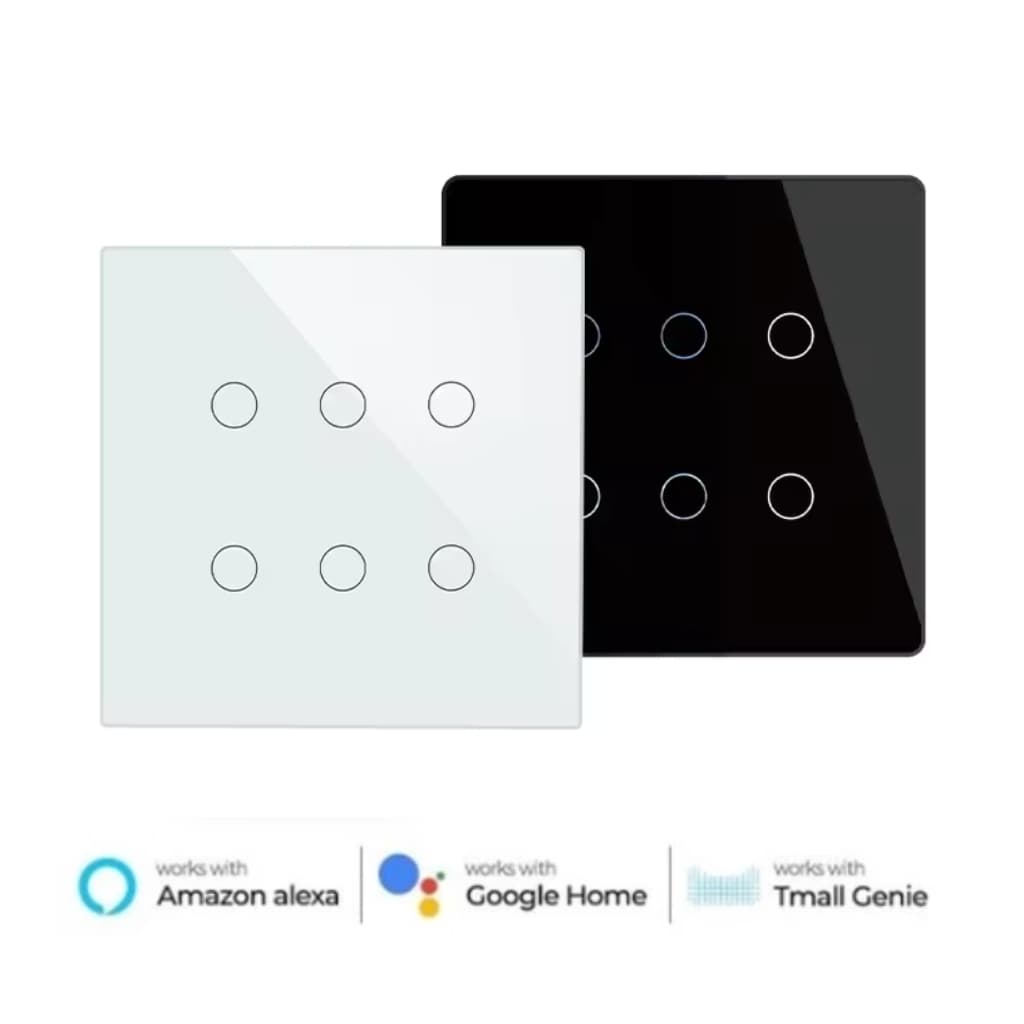 Interruptor 4 e 6 Botões 4x4 Touch Wifi Inteligente Alexa SmartLife Tuya