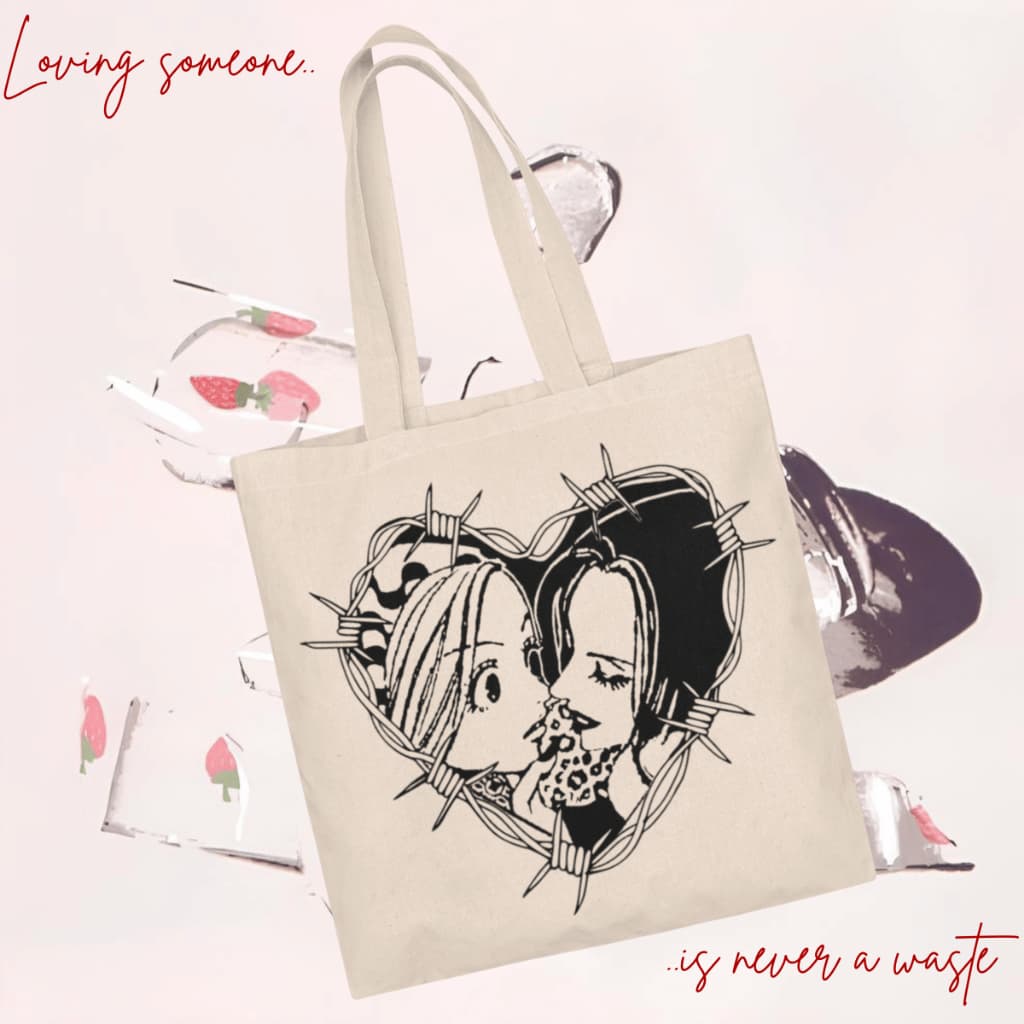 Bolsa Ecobag Anime Nana E Hachi Sacola Ecológica Mangá Em Algodão Cru
