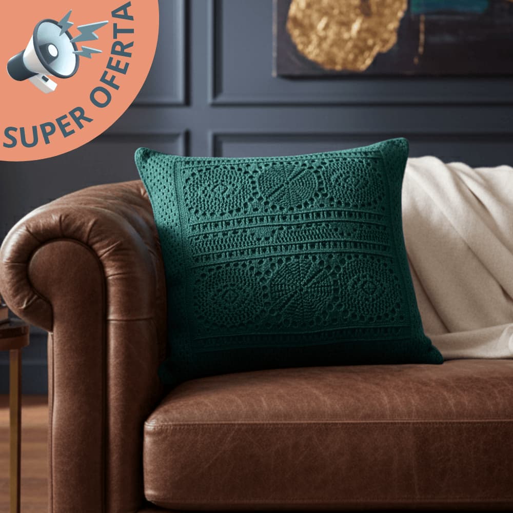 Capa de Almofada Trico Sofá Cama Aconchego Home Decor 48x48cm Luxo Premium l Lançamento