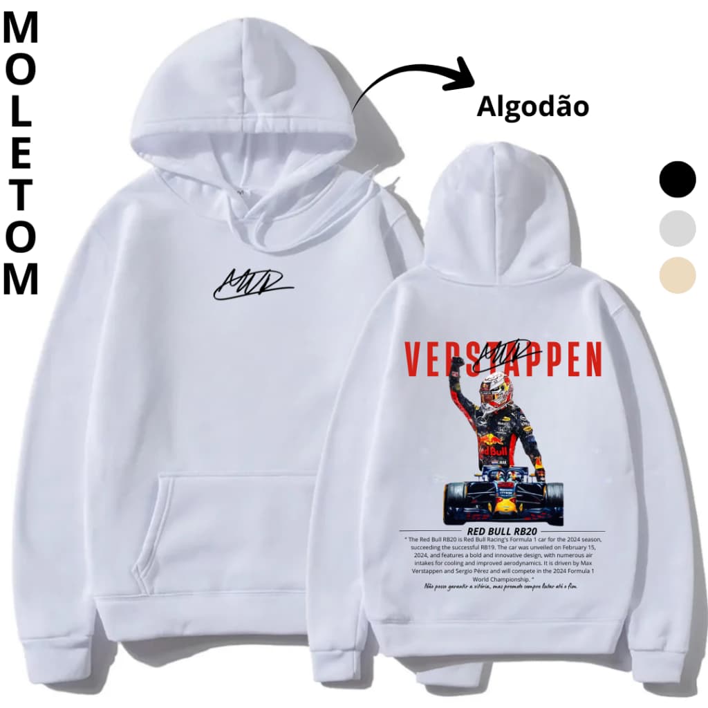 Moletom Casaco De Frio Carro Corrida Luxo F1 Max Verstappen Promoção