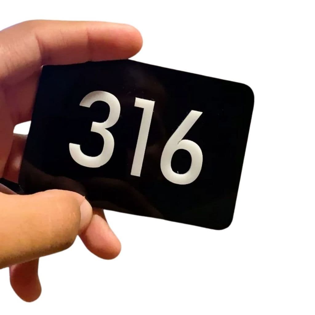 Placa em Acrílico com 3 Nº Para Porta Apartamento Casa Salas Comerciais Casas de Vilas