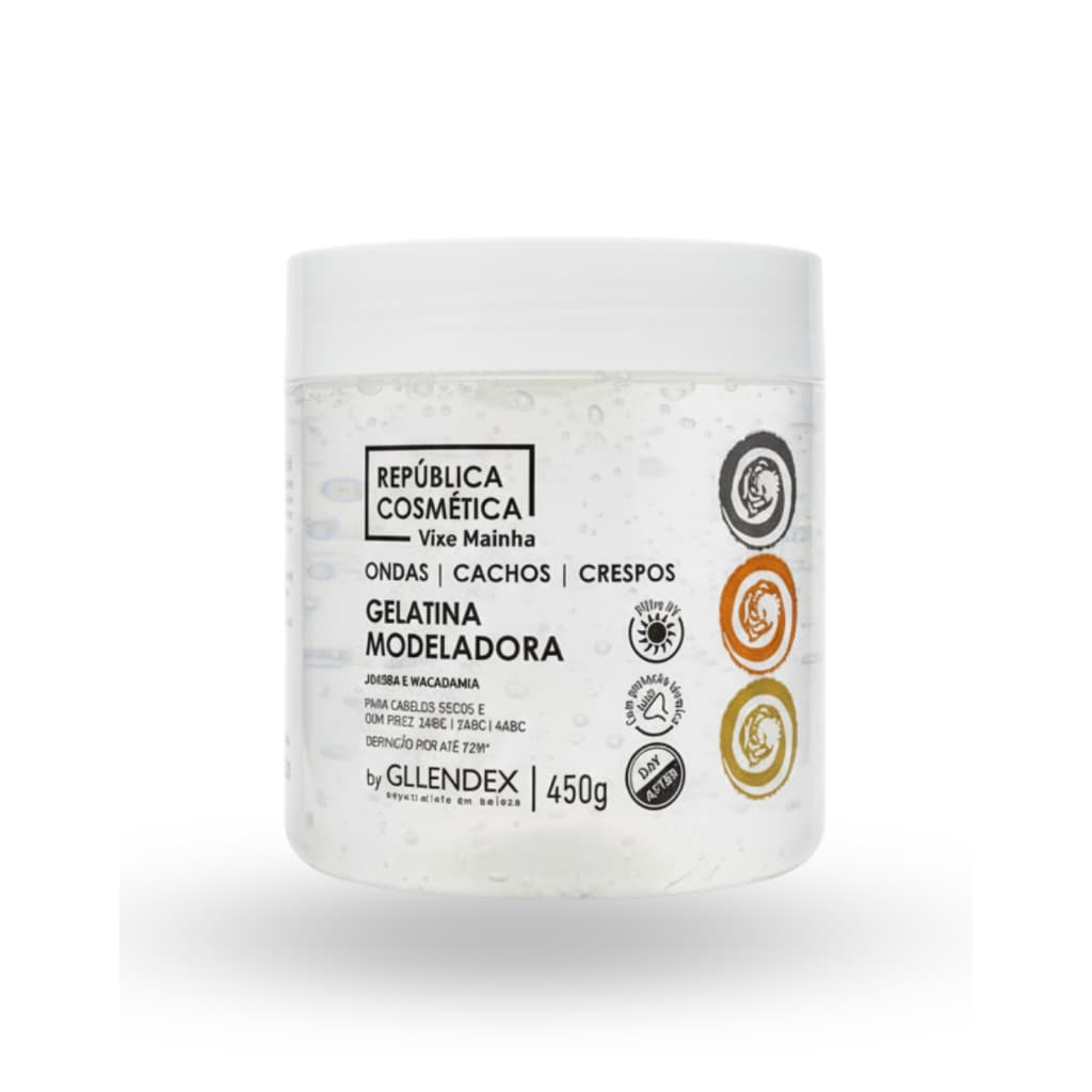 Gelatina Modeladora Vixi Mainha Gllendex 450g | Cachos Definidos, Hidratação e Zero Frizz!