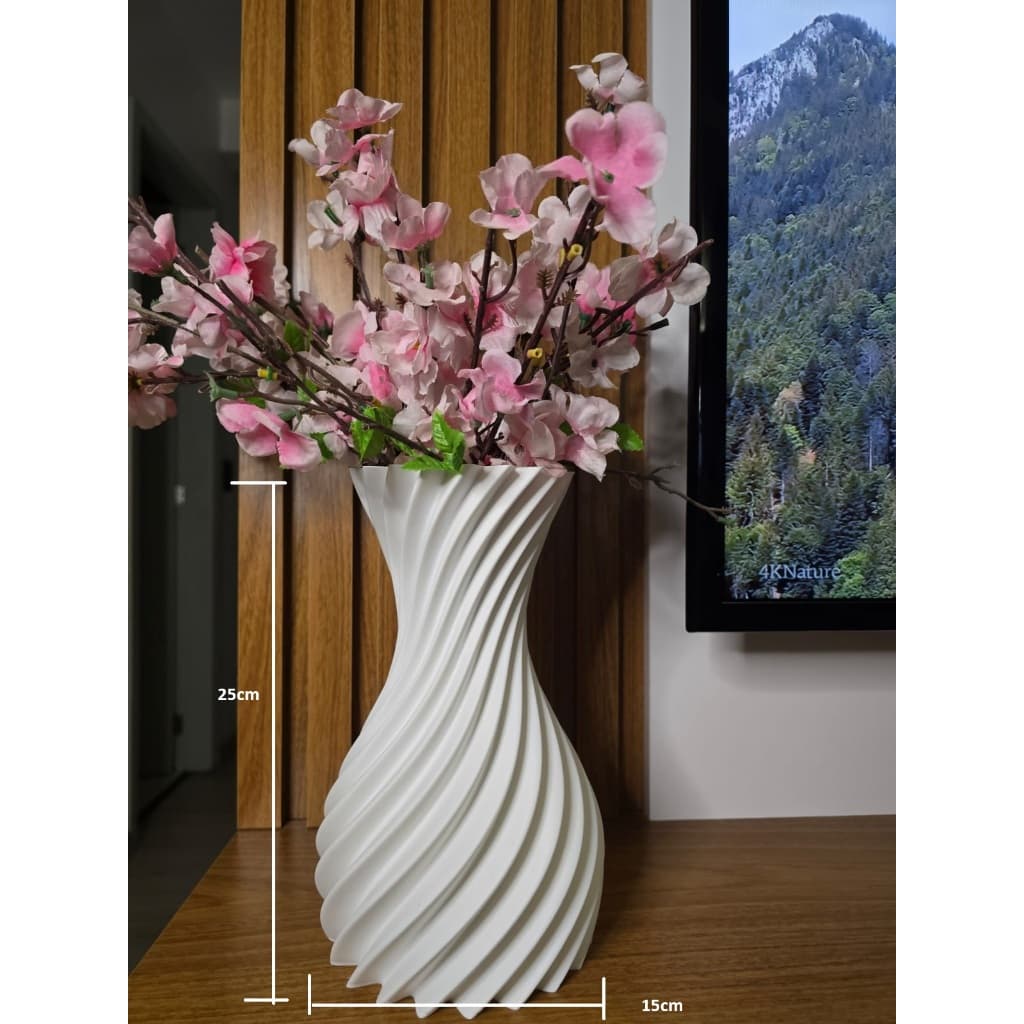 Vaso Decorativo Aurora Lux - Decoração Casa Sala Quarto Banheiro Escritório