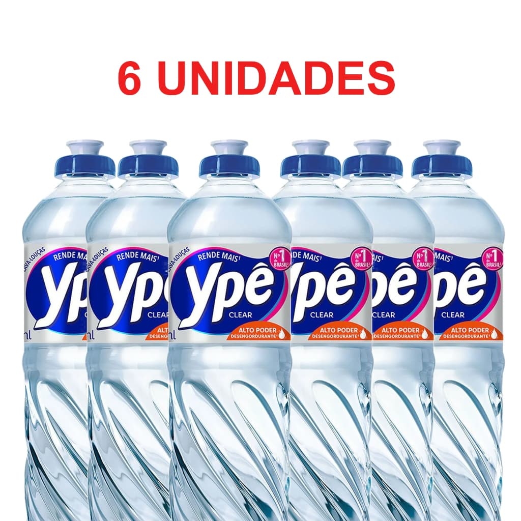 Kit detergente limpeza Ypê clear super economia