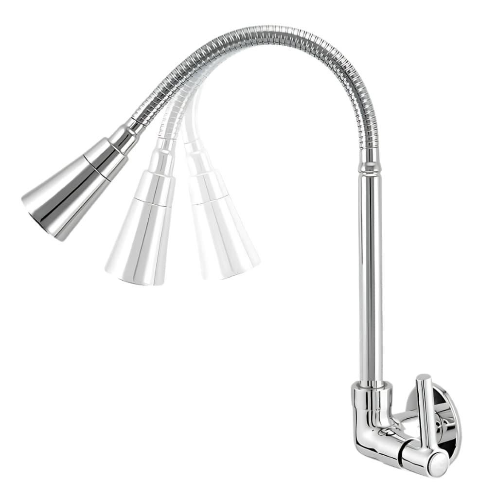 Torneira de Parede Flexível em Inox Cromada – Bica Móvel 360º Cozinha Gourmet Alta Pressão