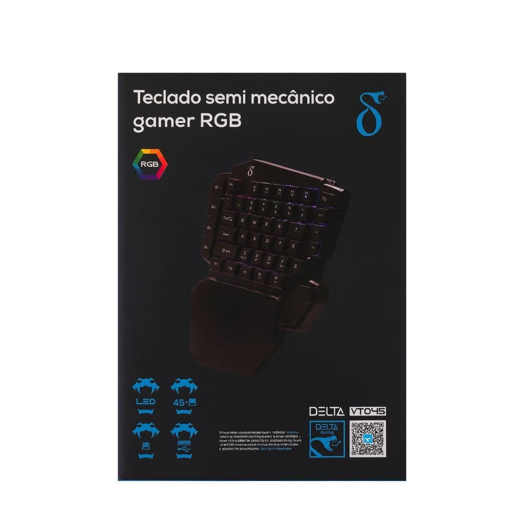 Teclado Semi-Mecânico RGB - DELTA (VT045 45 Teclas)