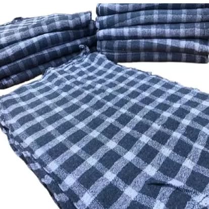 Kit 10 Pano de Chão Grande Original 100% Algodão - AZUL E BRANCO, Alvejado, Boa Absorção, Ensacamento Duplo Melhor Preço