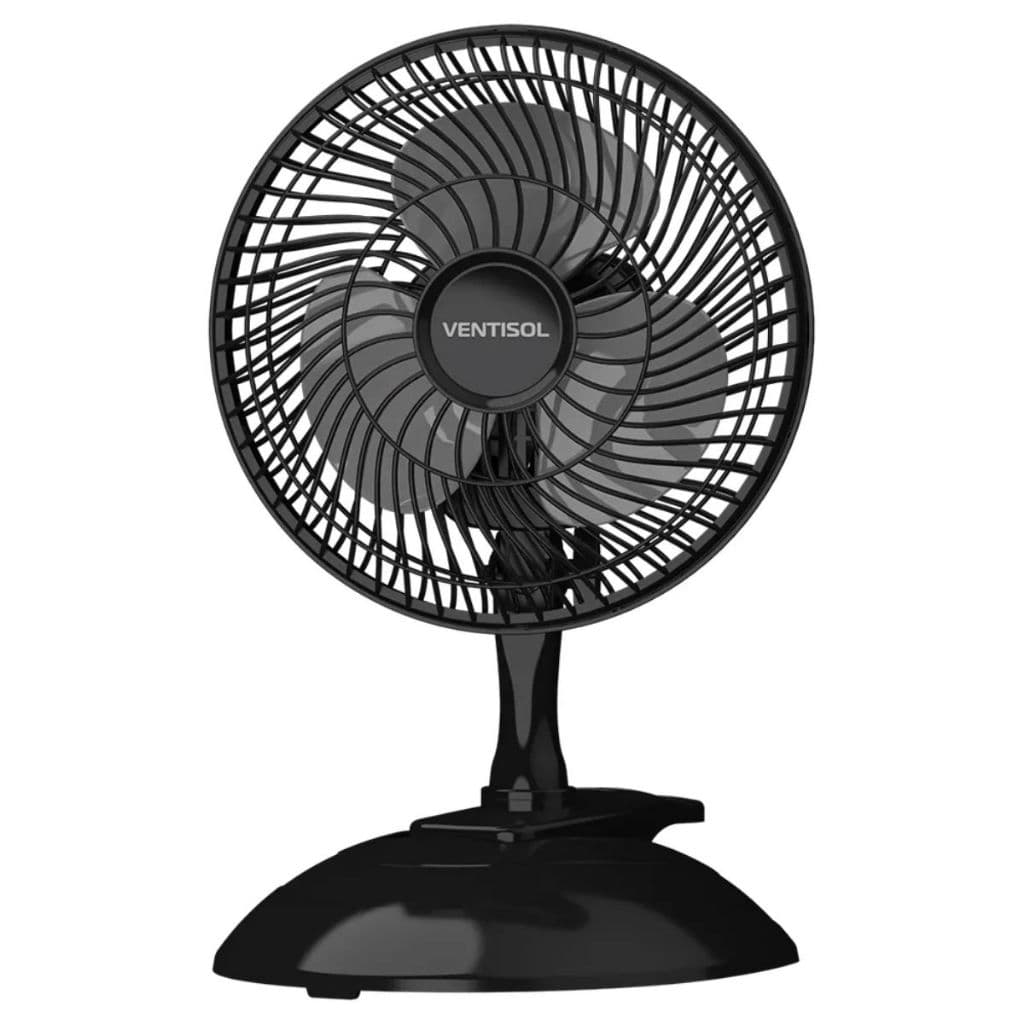 Ventilador 14W Portátil 20cm Silencioso Base Removível Alta Rotação 2400RPM Ventisol