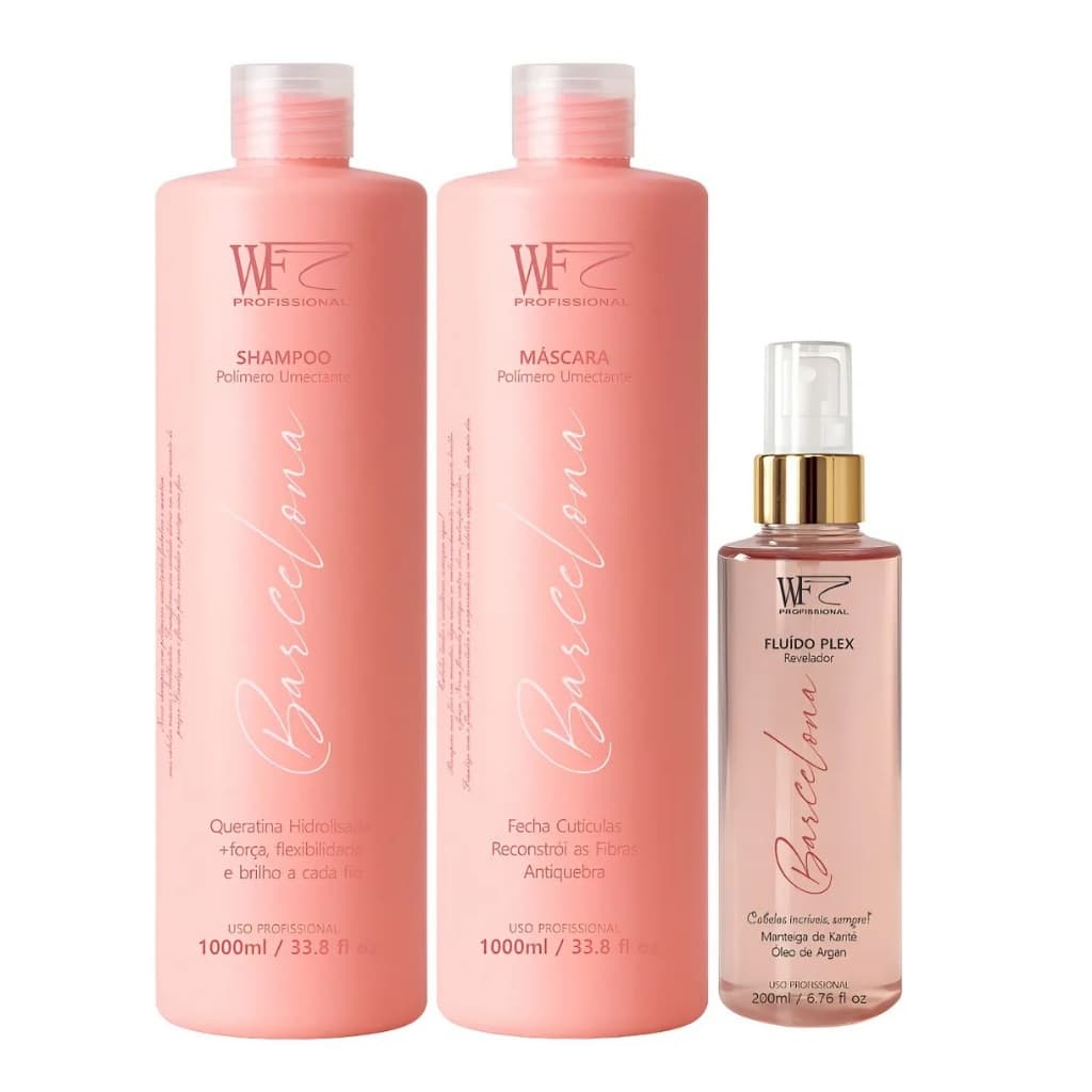 Escova Progressiva Orgânica Premium Barcelona Sem Formol Efeito anti-frizz