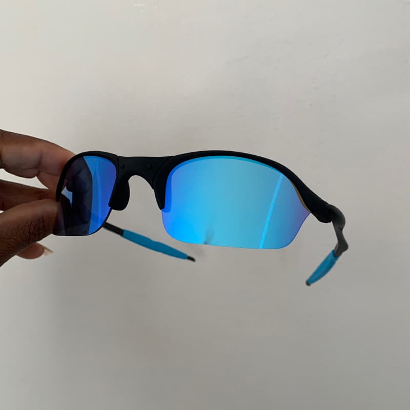 Óculos de Sol Masculino e Feminino Metal-Plastico Semi Aro Espelhado Top Balada Funkeiro Mandrakinho