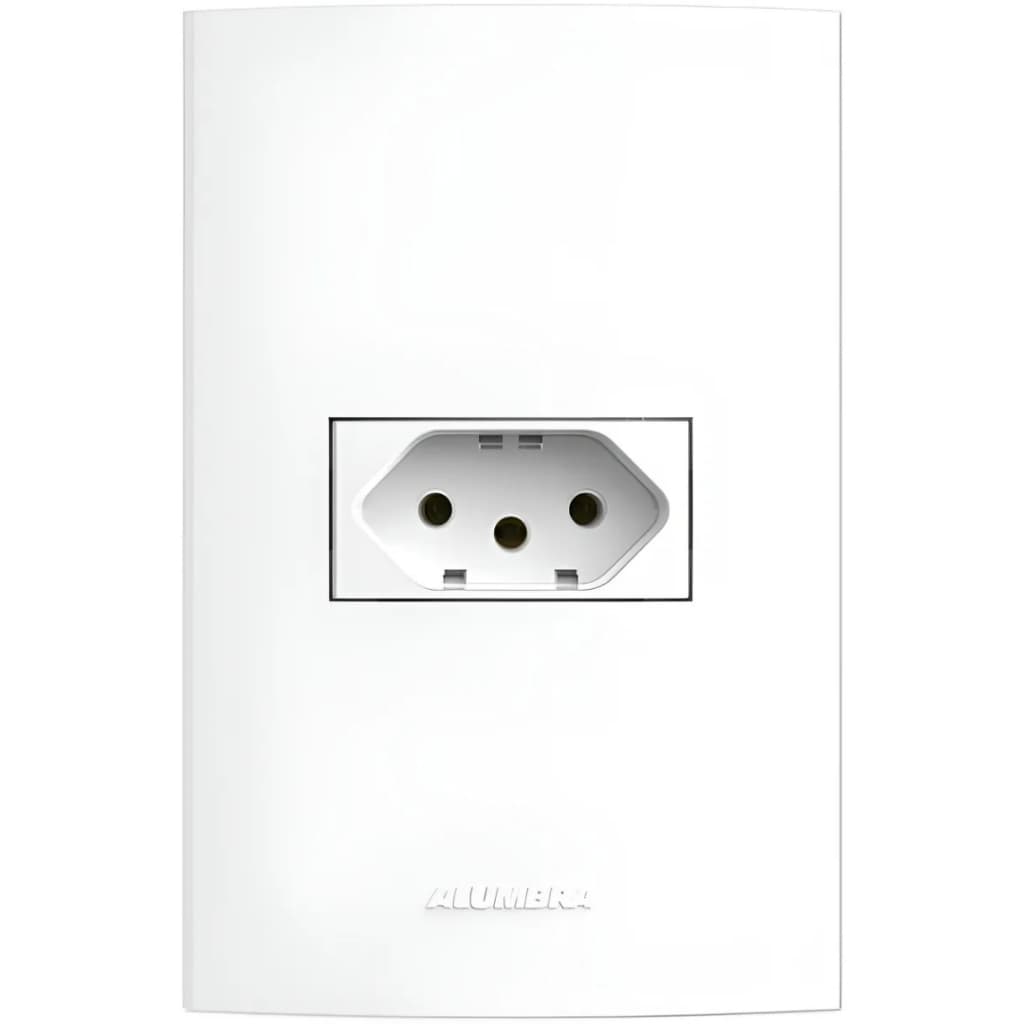 Tomada 10A com Placa 4x2 Alumbra Inovapro – Branco