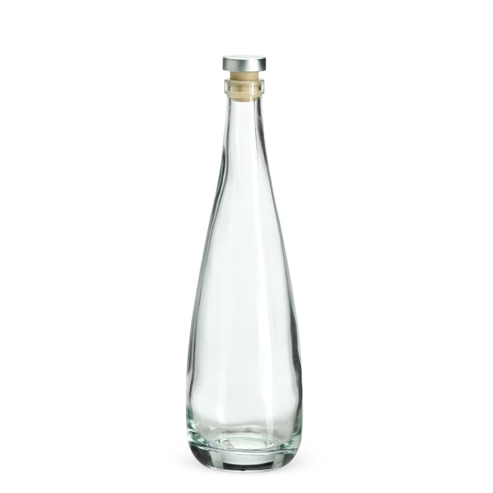 Garrafa 550ml com Rolha Sintética – Vidro Resistente e Design Natural
