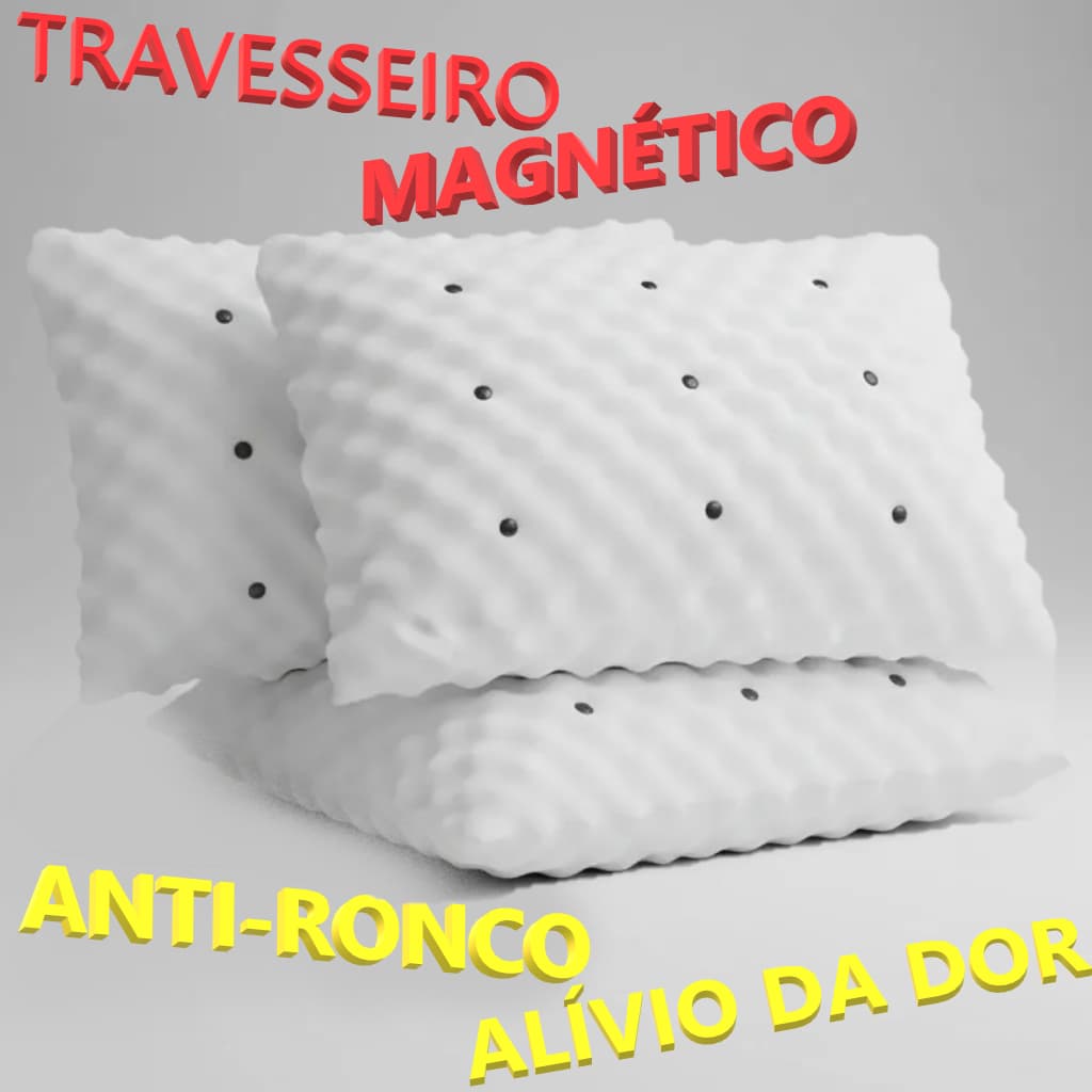 travesseiro ortopédico magnético infravermelho antironco alivio da dor