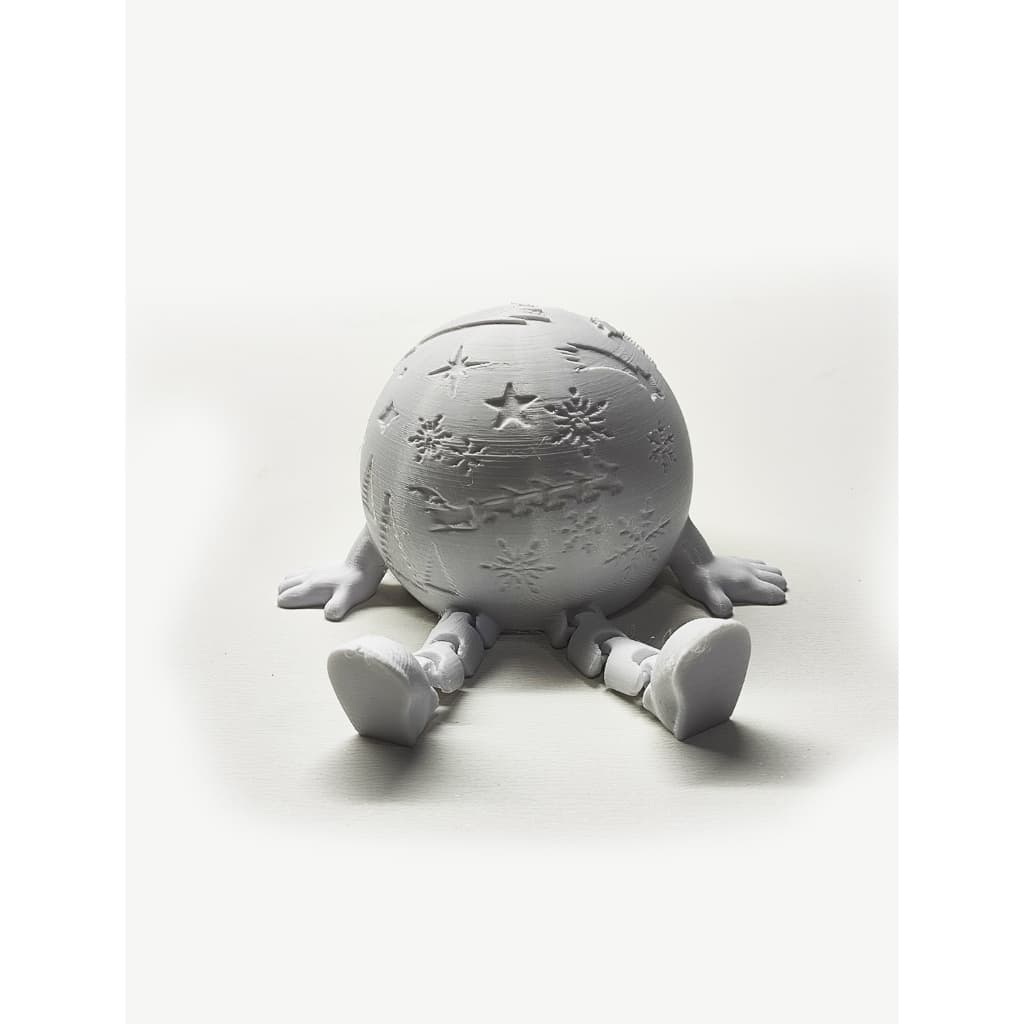 Enfeite de Natal 3D Bola decorativa iluminada acompanha luz