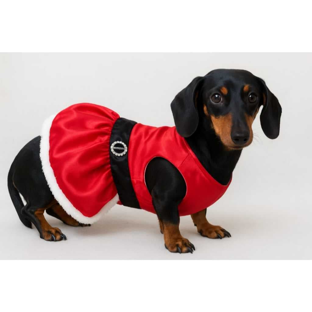 Fantasia De Natal E Réveillon Para Cachorro de estimação Roupa Natalina Papai e Mamãe Noel Pet