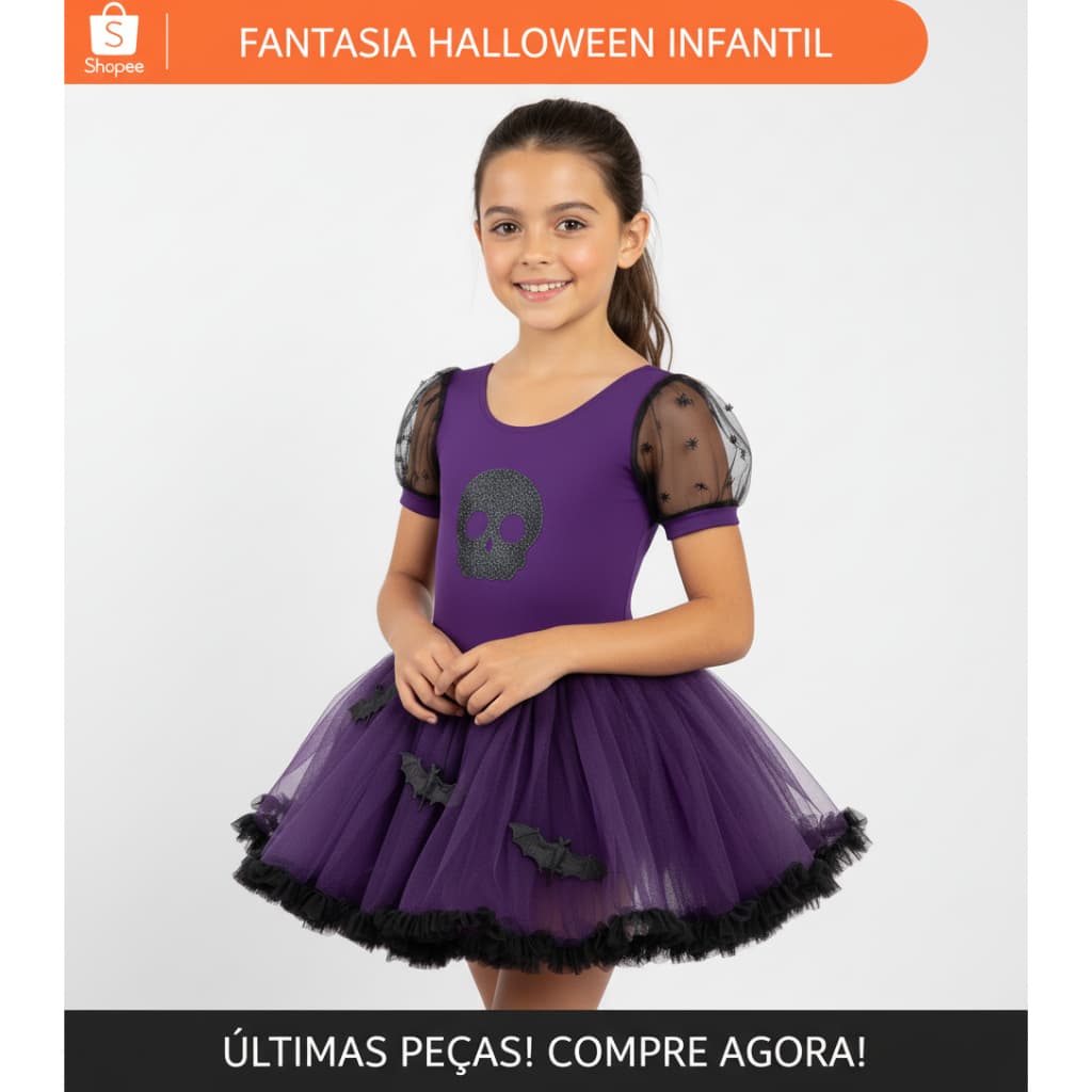 Fantasia Infantil Halloween – Tamanho G
