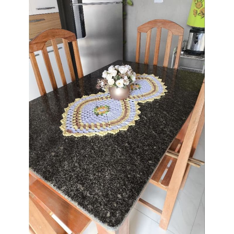 Trilho de mesa folha de crochê/centro de mesa folha de crochê