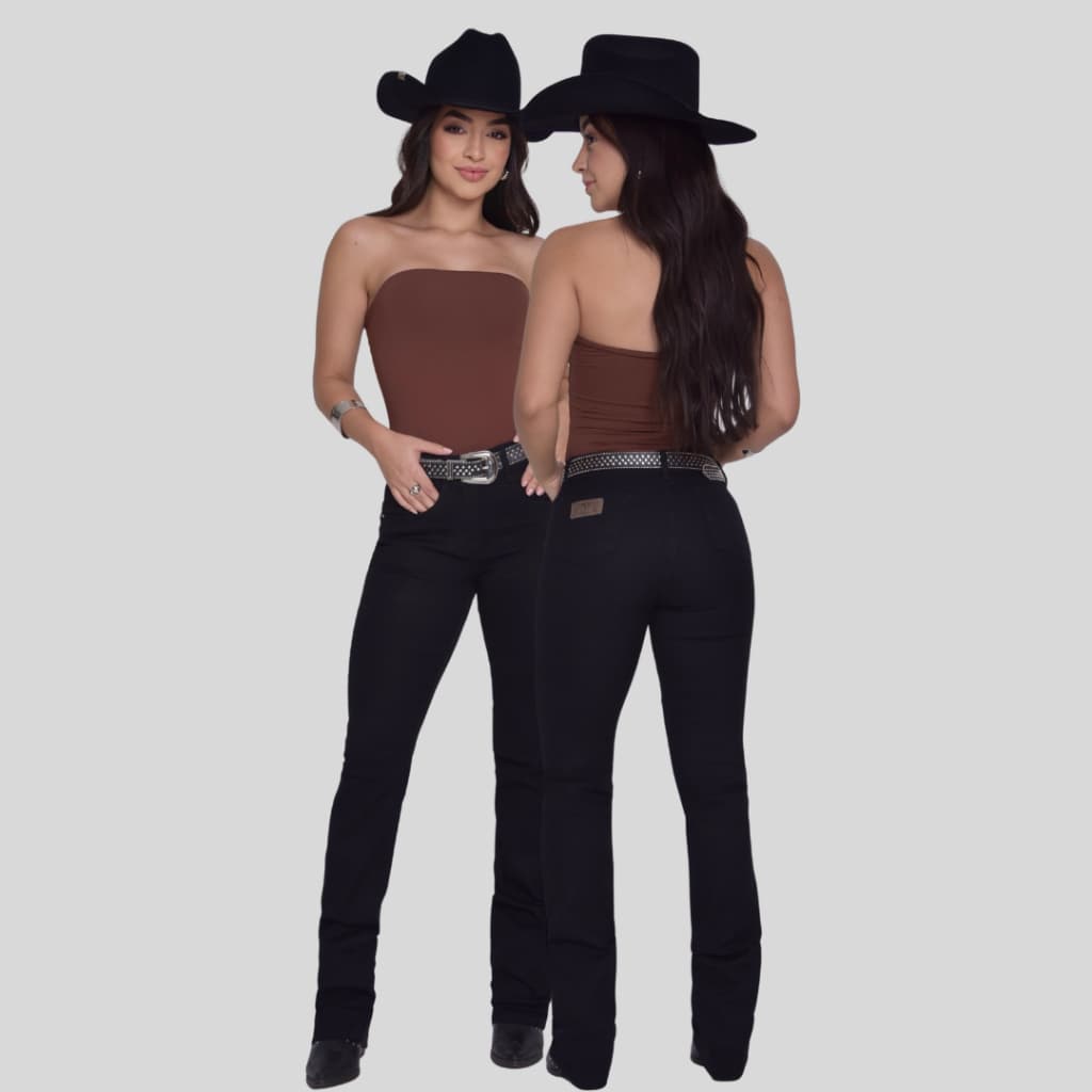 Calça Jeans Country Feminina Cós Alto com Lycra Rodeio Cowtry