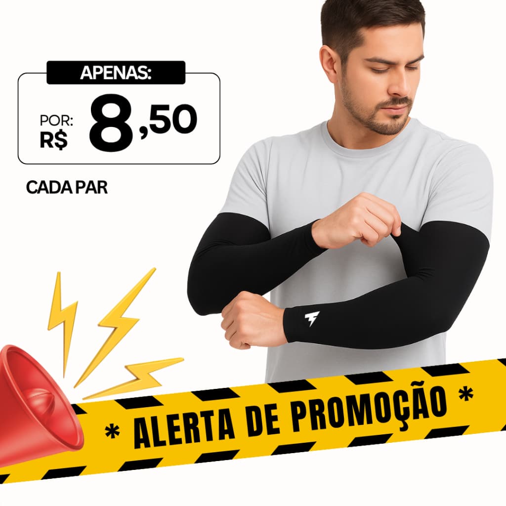 Kit 5 Manguito Proteção do Sol Para Braço Manga Protetora Uv50+