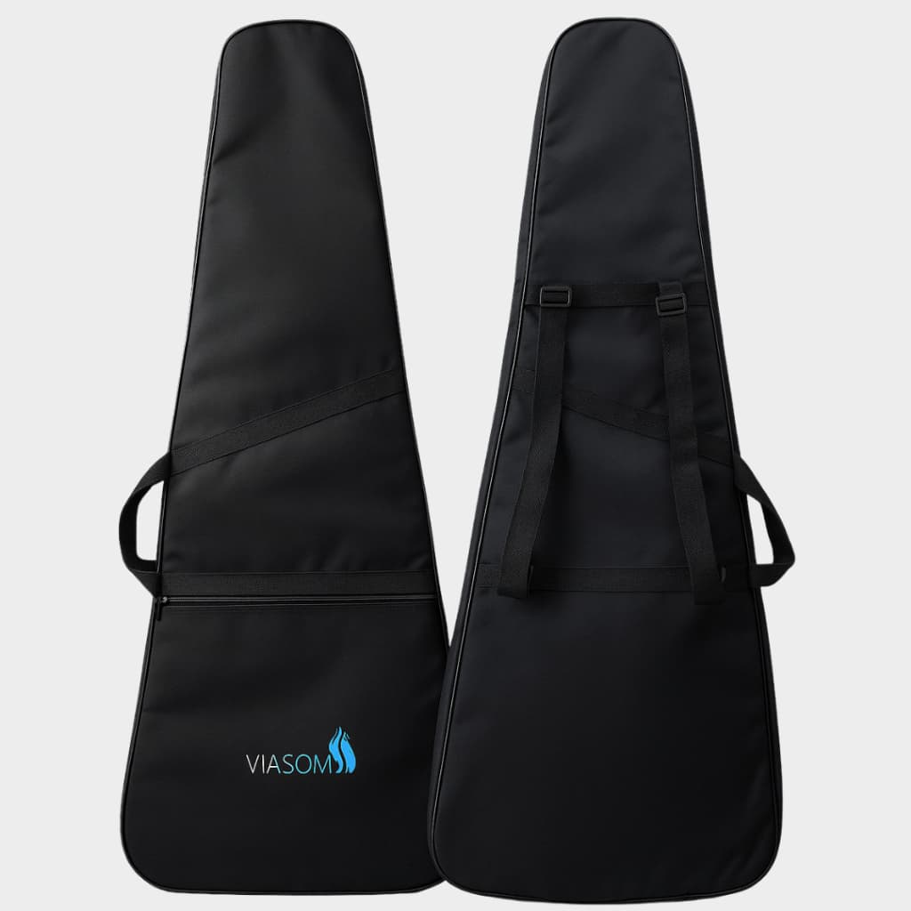 Bag para guitarra impermeavel com alça dupla e bolso para acessórios material resistente