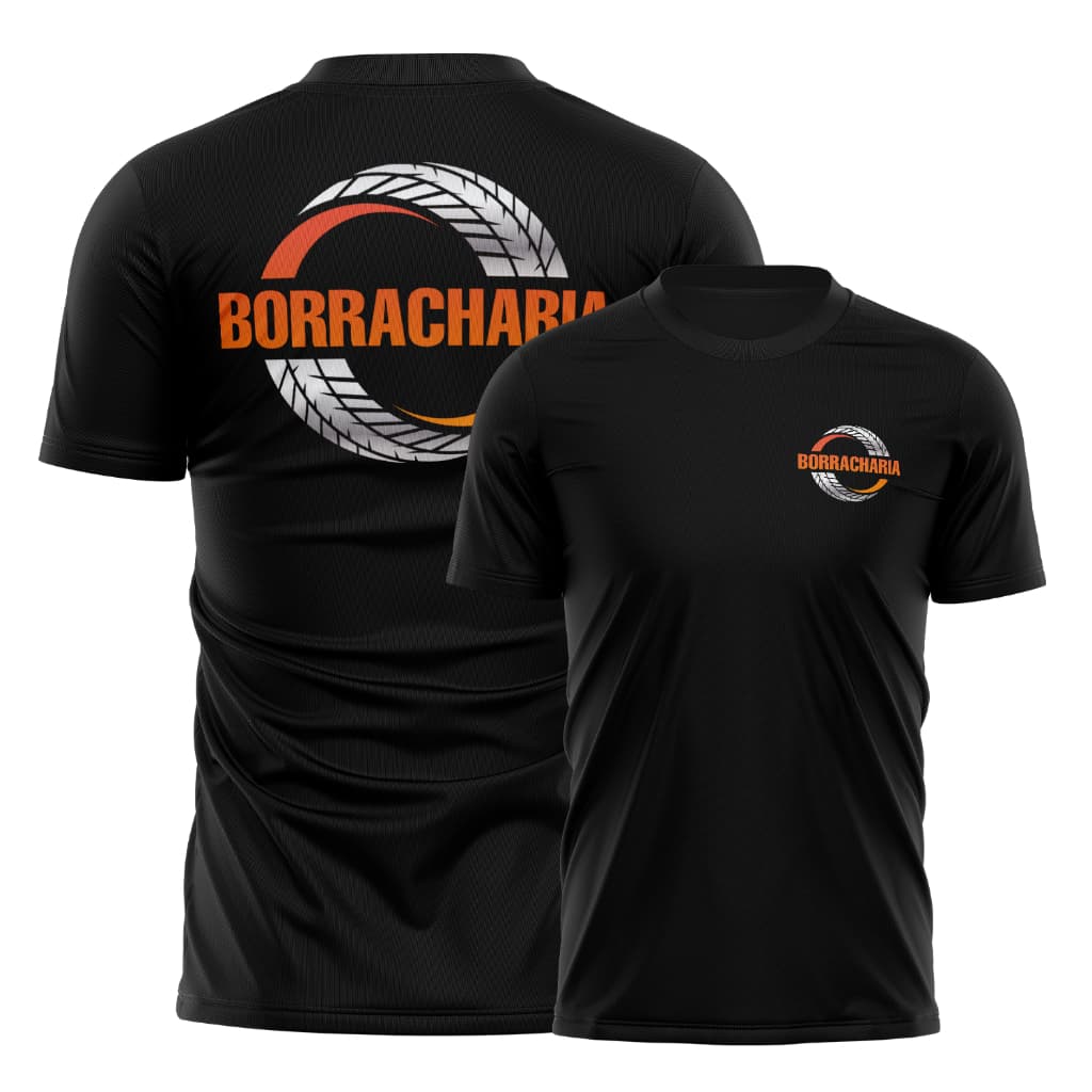 Camiseta Uniforme Borracharia Profissional Dry Fit Confortável Resistente Trabalho Mecânico