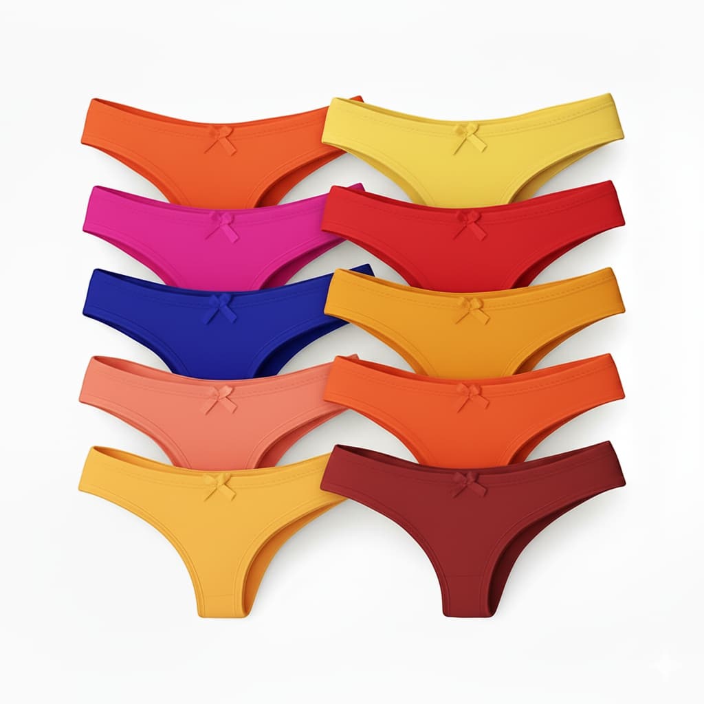 Kit 3, 5 Ou 10 Calcinhas Femininas Tanga Algodão Básica Cintura Média Confortável e Linda Dia a Dia