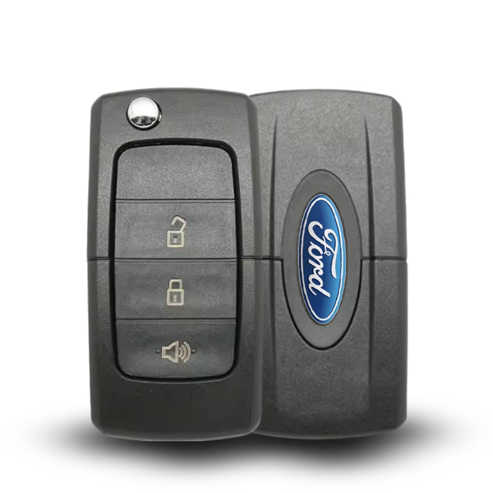 Capa Carcaça Chave Canivete Ford Ecosport 2008 à 2012 3 Botões Com Lâmina Yale