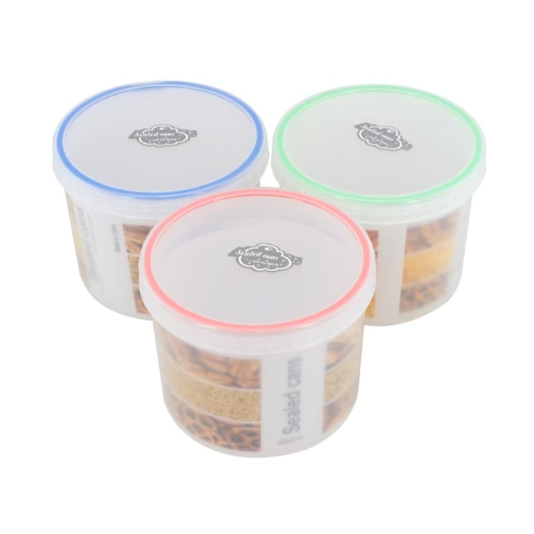 Organizador Hermético com Tampa de Rosca 850ml – Pote Plástico para Mantimentos e Armazenamento