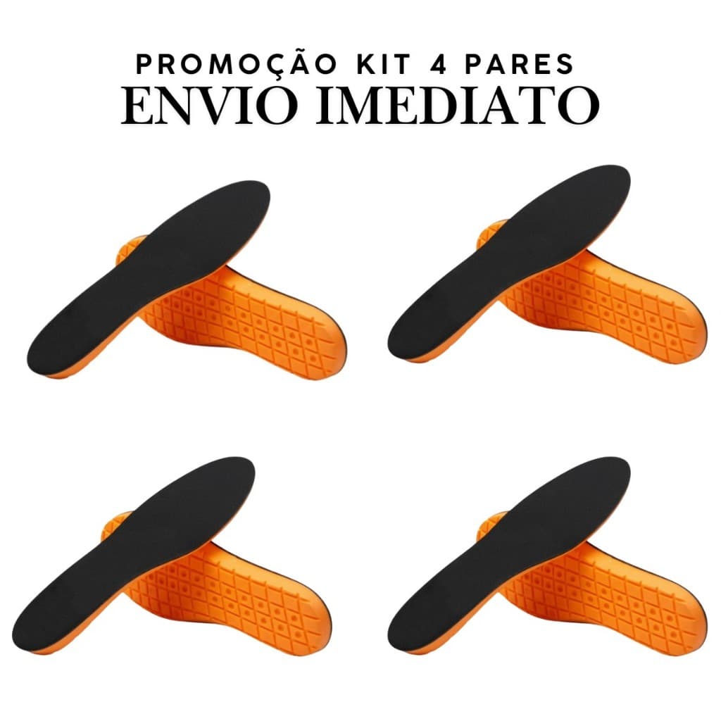 Kit 4 Palmilhas em Gel Anti impacto para Uso Diário Esporão