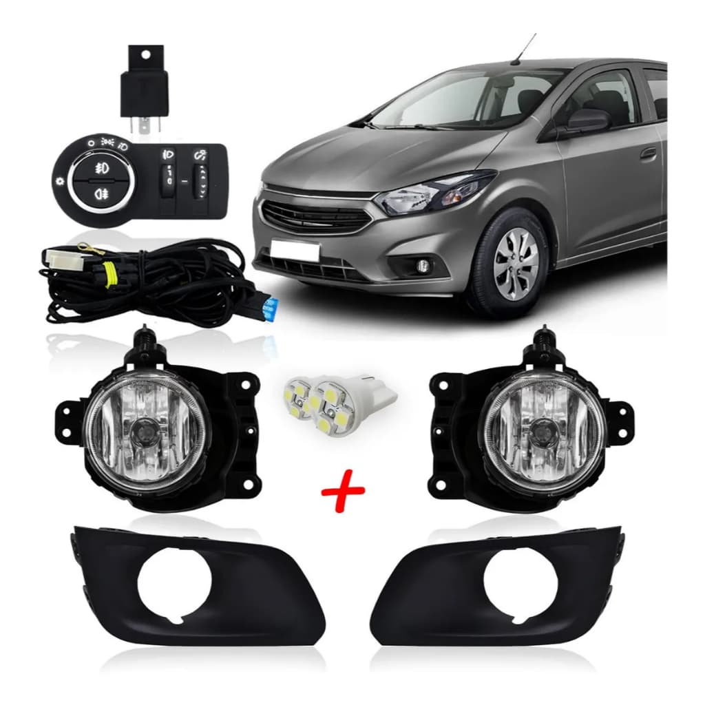 Kit Farol de Milha Onix 2017 a 2019 LT + Brinde Botão