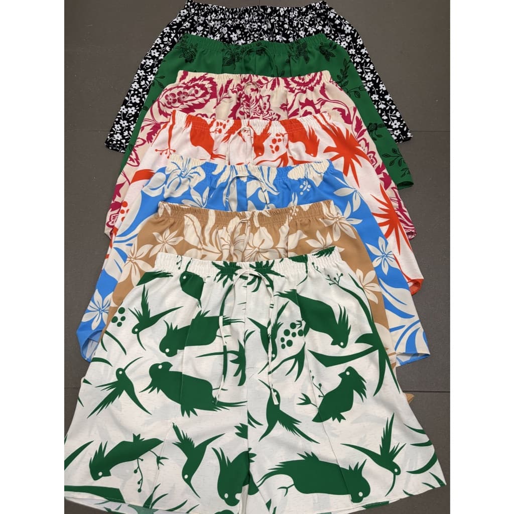 KIT 5 ps Shorts plus size estampa lisa Feminina Com Elastico Cor aleatória(TAMANHO G1 G2 G3 G4 G5 (US12 AOG6)