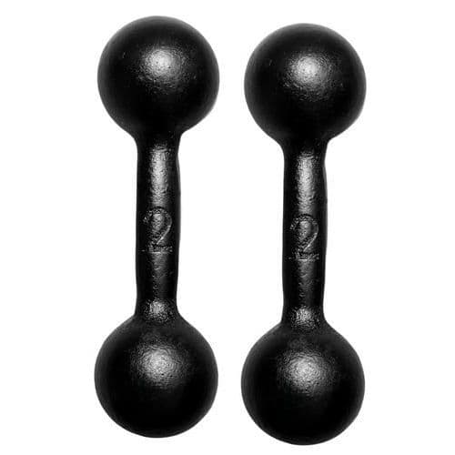 kit halteres de 2 kg, pintada na cor preto.