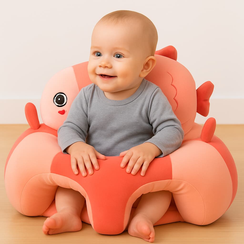 Assento Puff Cadeirinha Peixinho 3 a 24 meses Com Enchimento