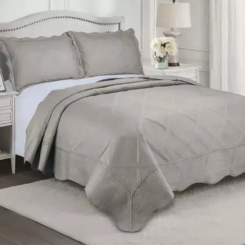 Colcha Egeu Queen Bege 240x260 Camesa