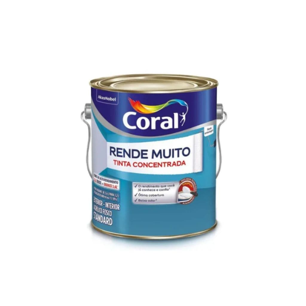 Tinta Acrílica Coral Rende Muito Cores 3,6L