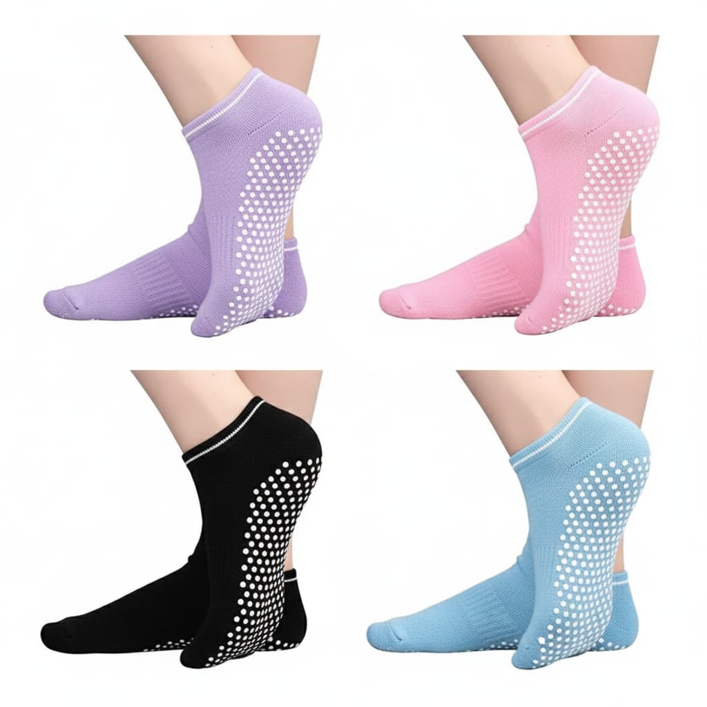 Meia Antiderrapante Soquete Pilates Yoga Conforto