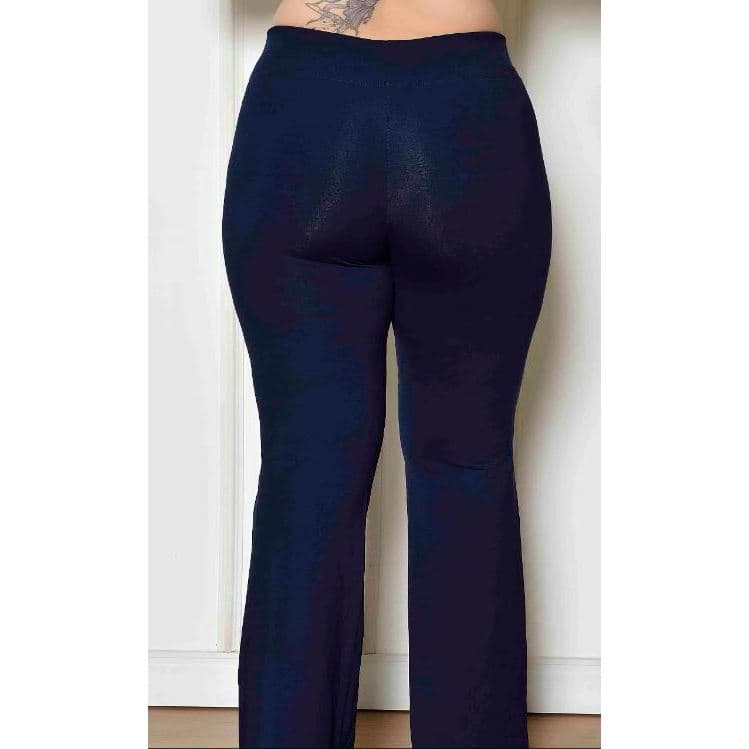 Calça Bailarina Flare Boca de Sino Flanelada Térmica Forrada Plus Size