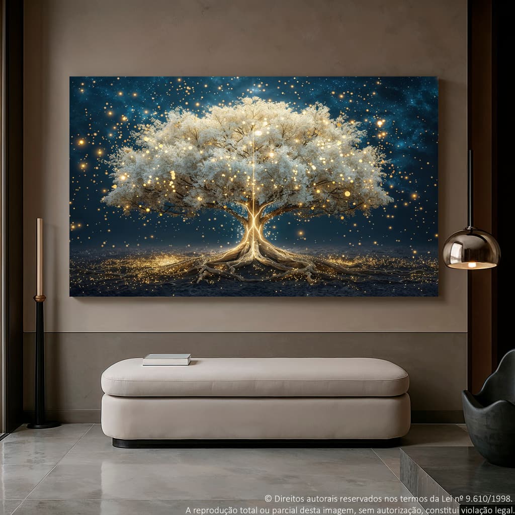 Quadro Decorativo Arvore da Vida Grande  Decoração Sala Quarto Escritório