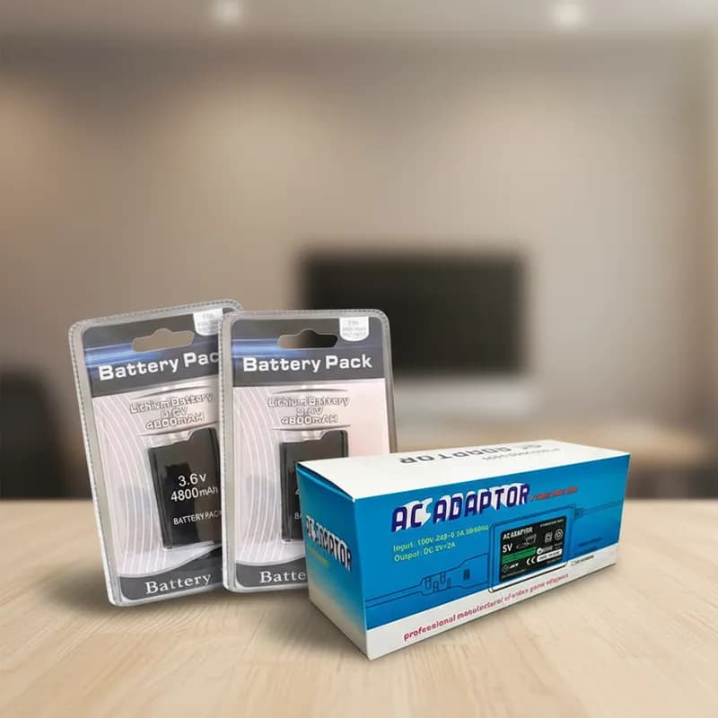 Kit Fonte de Alimentação Carregadora + 2 Unidades de energia Recarregáveis Para PSP 2000 3000 3001 3010