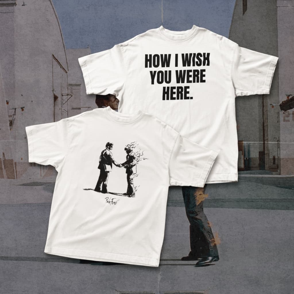 Camiseta Oversized Pink Floyd Wish You Were Here Banda Rock Camisa Alternativa 100% Algodão