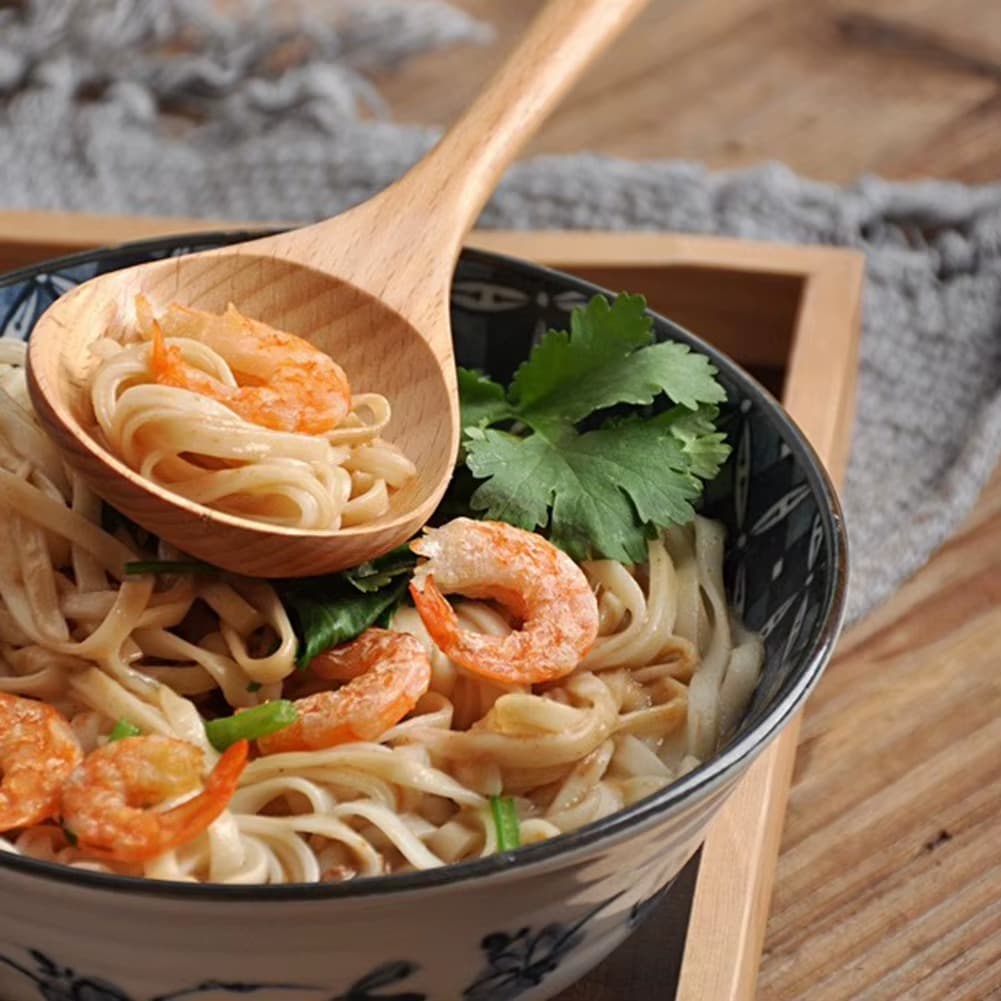 Colher/Concha Japonesa Feijão Caldo Sopa Em Madeira Bambu
