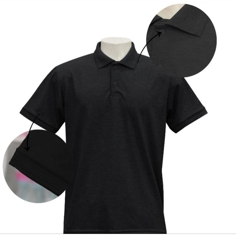 Camisa polo masculina camisa polo grossa 50%algodão 50%poliéster