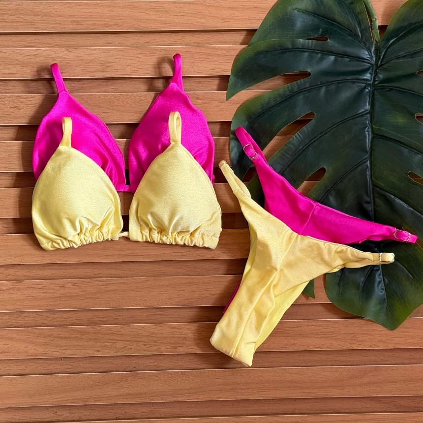 Kit 2 Conjuntos De Biquini Moda Praia Fio Cortininha 2026